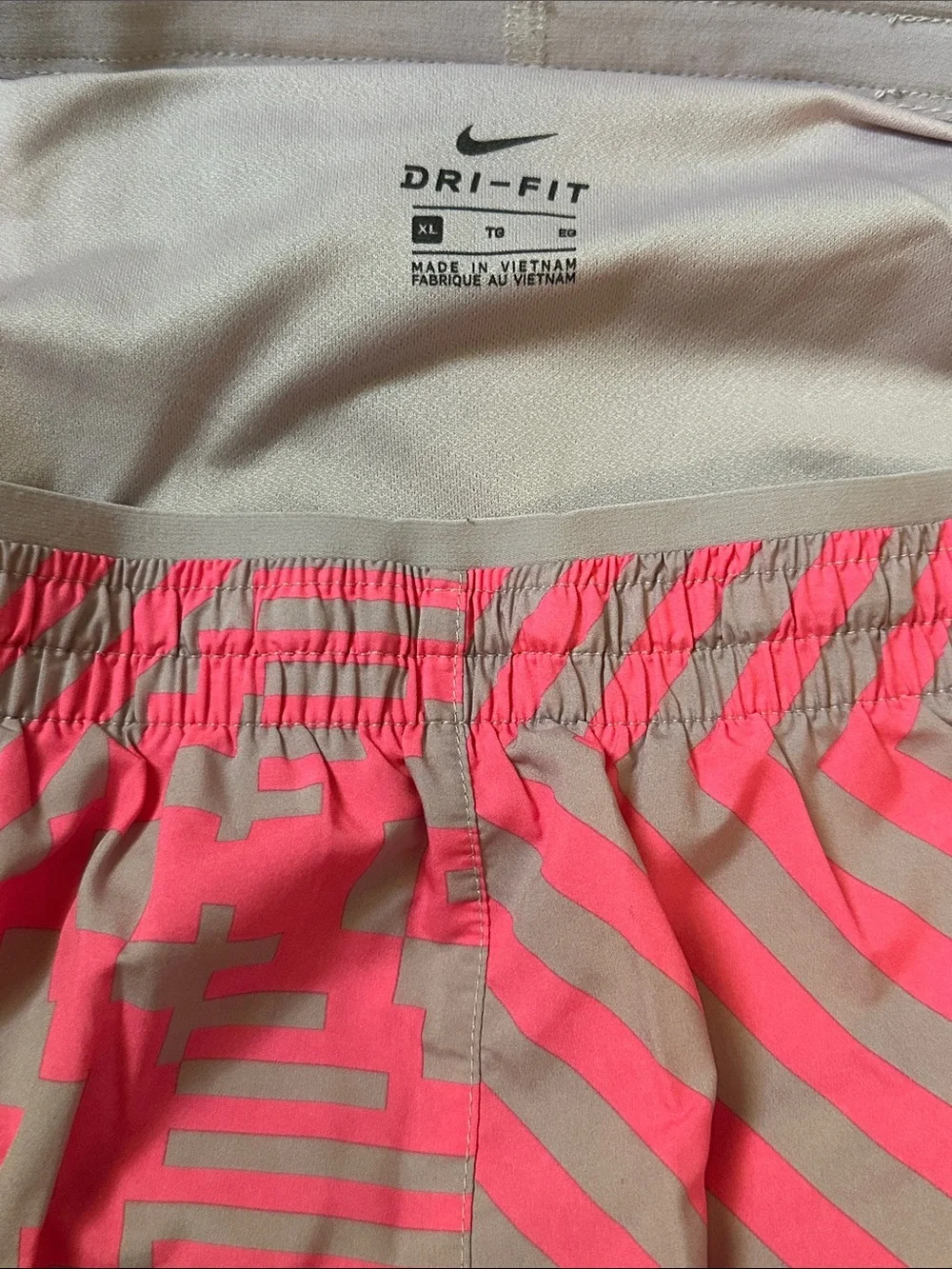 Nike Women's Pink Patterned Athletic Shorts